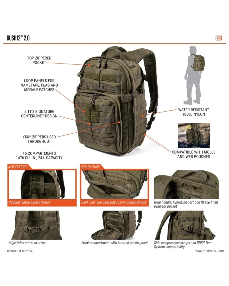 Rush 12 2.0 Backpack 24L - Kangaroo