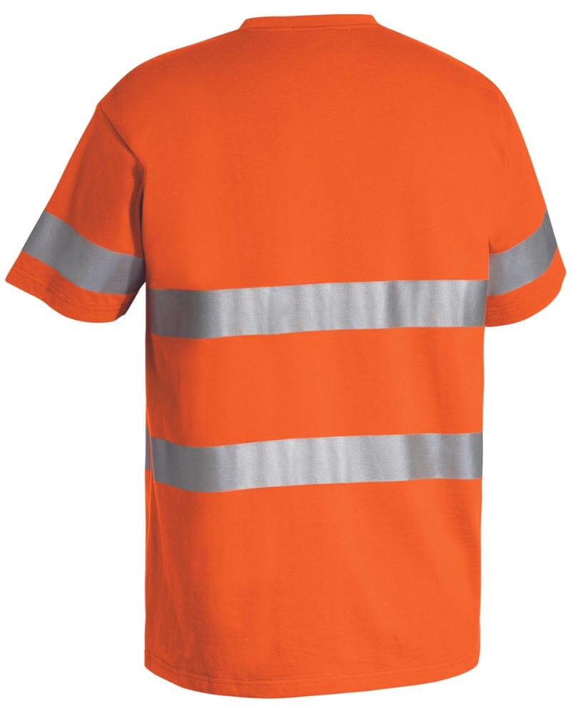 Taped Hi Vis Cotton T-Shirt - Orange