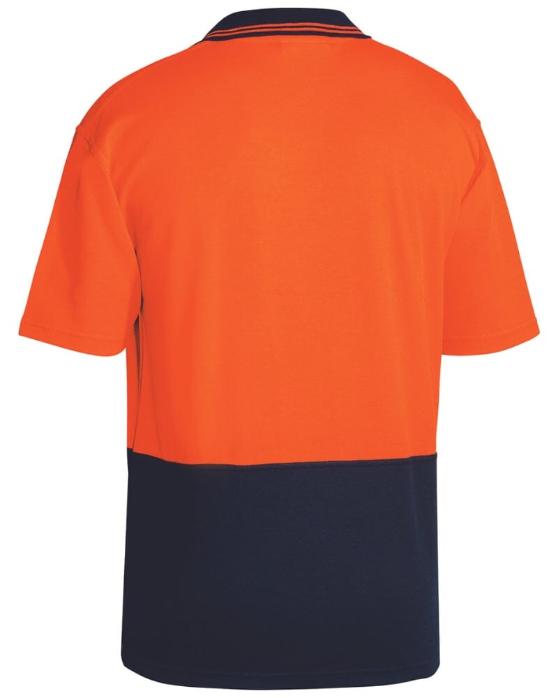 Hi Vis Short Sleeve Polo - Orange/Navy