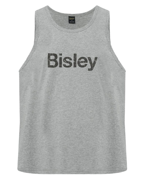 Cotton Bisley Logo Singlet - Grey Marle