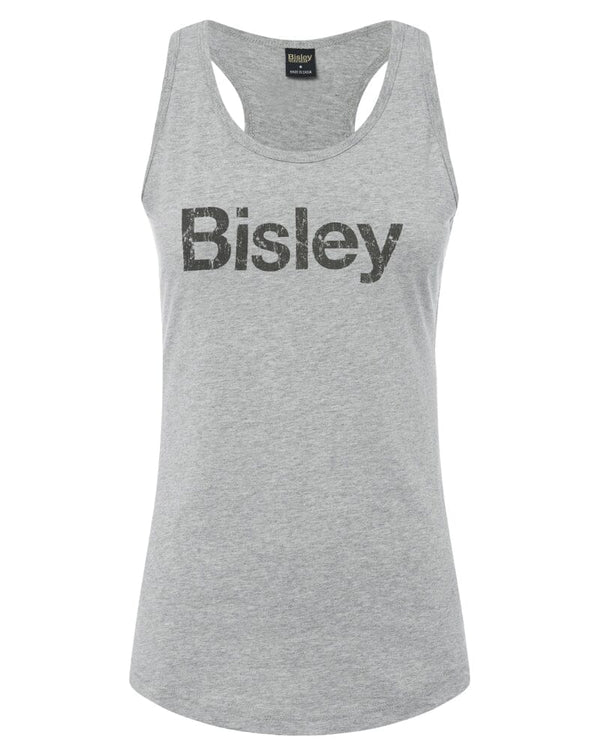Womens Cotton Bisley Logo Singlet - Grey Marle