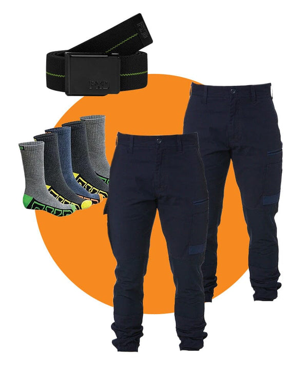 Tradies WP-4 Twin Value Pack - Navy