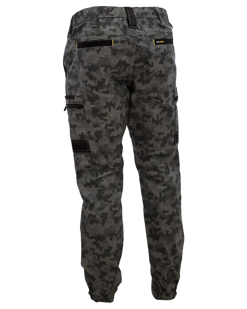 Flex and Move Stretch Cargo Cuffed Pants - Charcoal Honeycomb