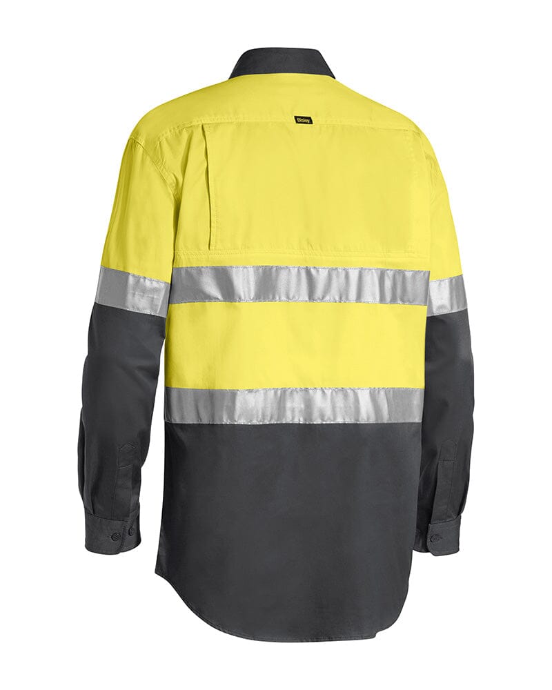 Taped Hi Vis Cool Lightweight LS Shirt - Yellow/Charcoal