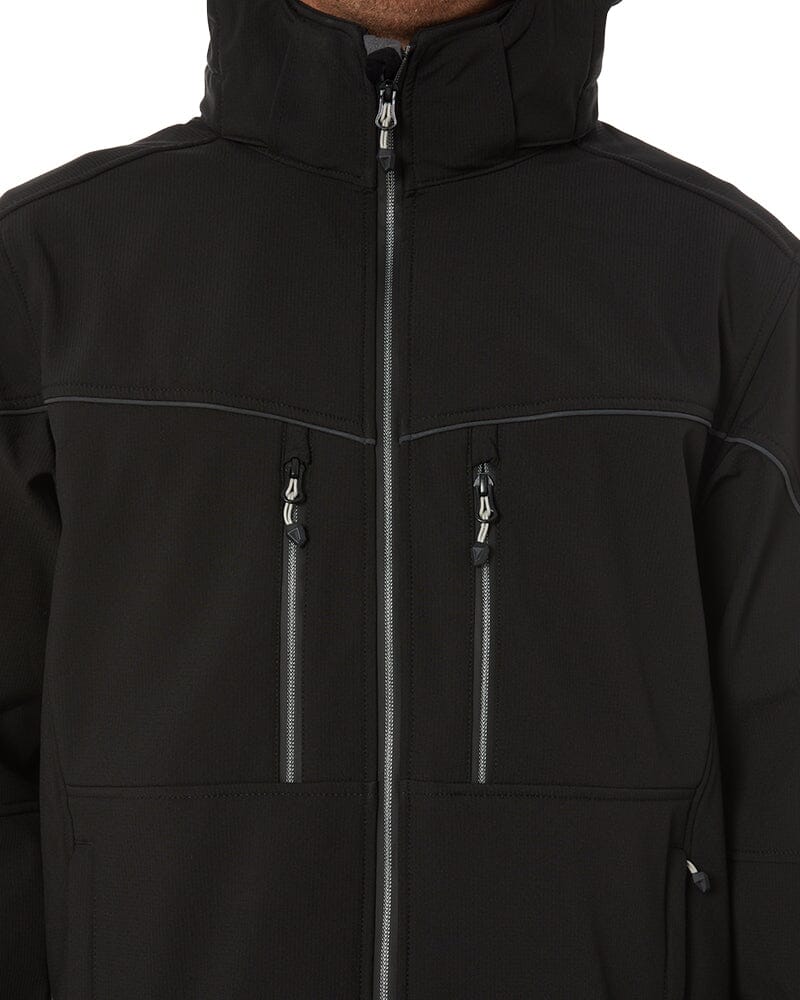 Flex and Move Hooded Soft Shell Jacket - Black