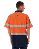 Taped Hi Vis Cool Lightweight SS Shirt - Orange/Navy