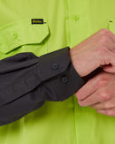 Taped Hi Vis Cool Lightweight LS Shirt * - Lime/Charcoal