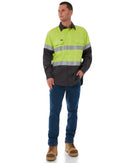 Taped Hi Vis Cool Lightweight LS Shirt * - Lime/Charcoal
