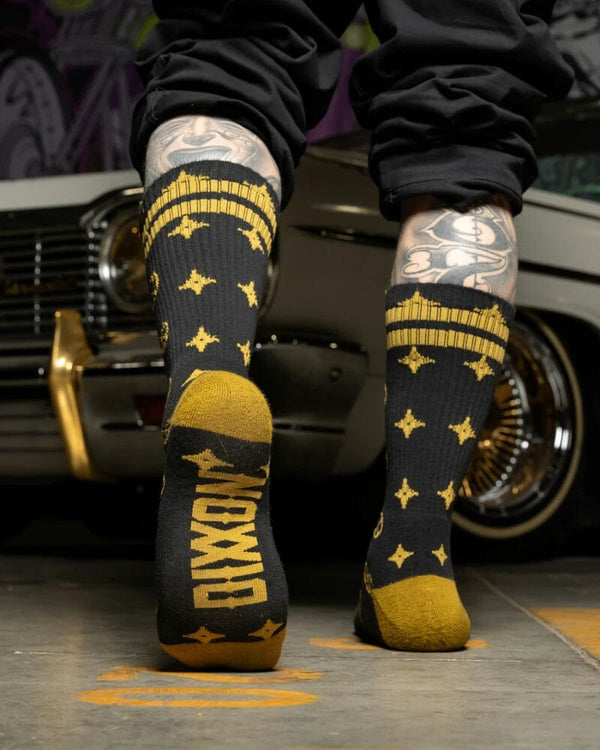 Bougie Crew Sock - Black/Gold