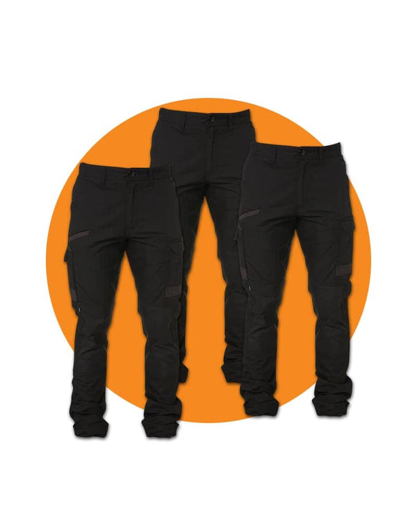 Tradies WP-5 Lightweight Work Pants Value Pack - Black