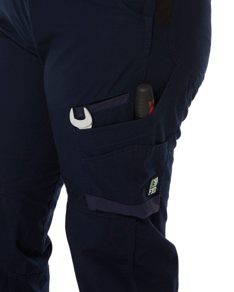 WP-8W Womens Cuffed Stretch Ripstop Work Pant - Navy