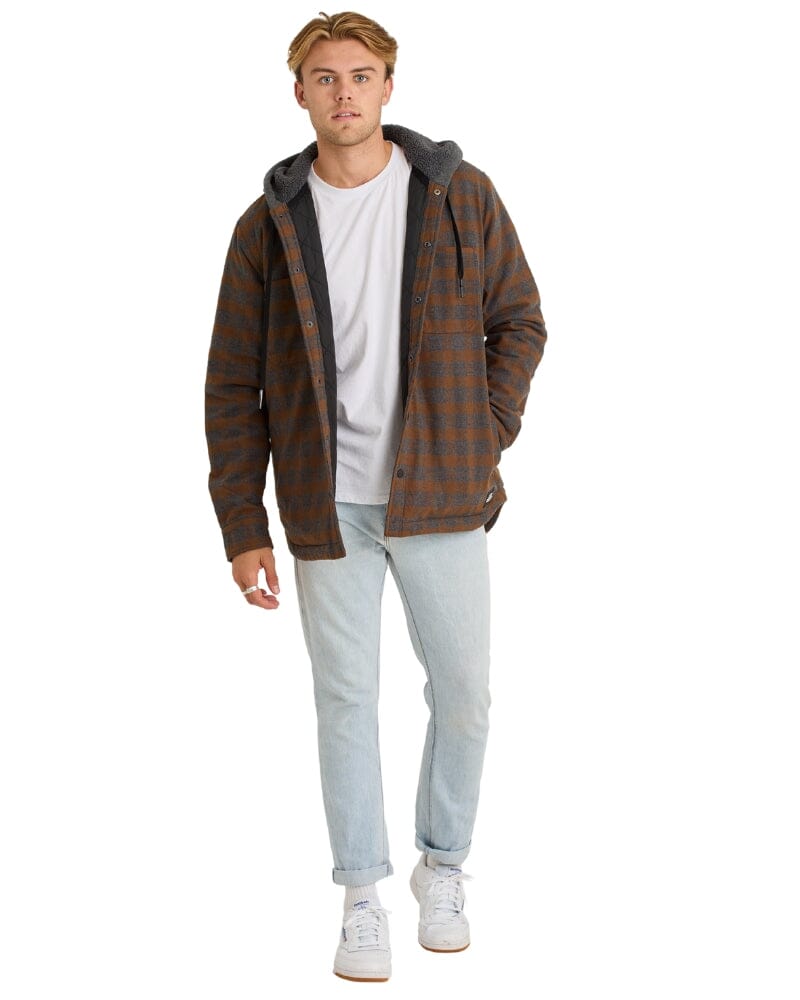 Quilted Sherpa Jacket - Rust