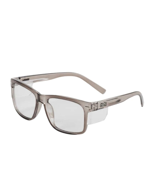 Kenneth Safety Glasses - Steel/Clear