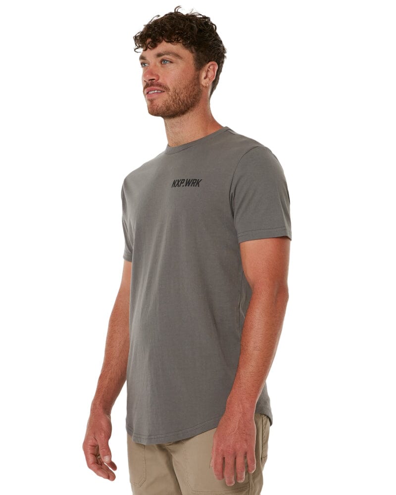 Blueprint Dual Curved T-Shirt - Charcoal