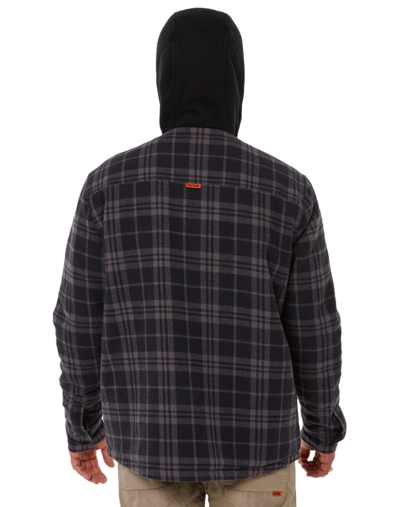 Dimension Quilted Worker Jacket - Black Check