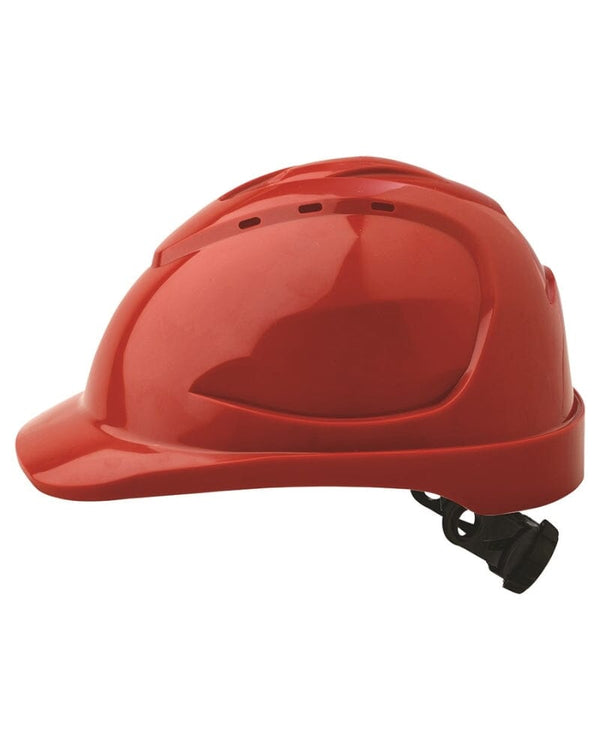 V9 Hard Hat Vented Ratchet Harness - Red