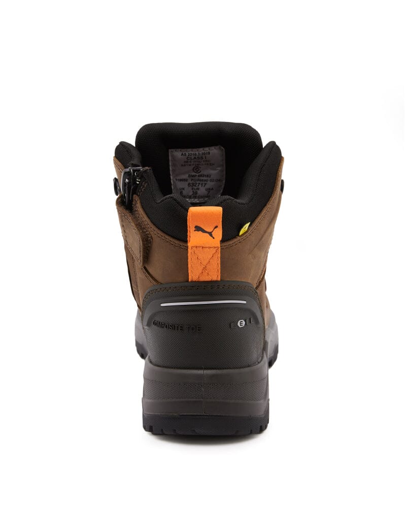 Iron Heavy Duty Mid Cut Safety Boot - Brown