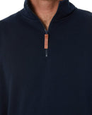 Classic Zipper Fleece Pullover - French Navy