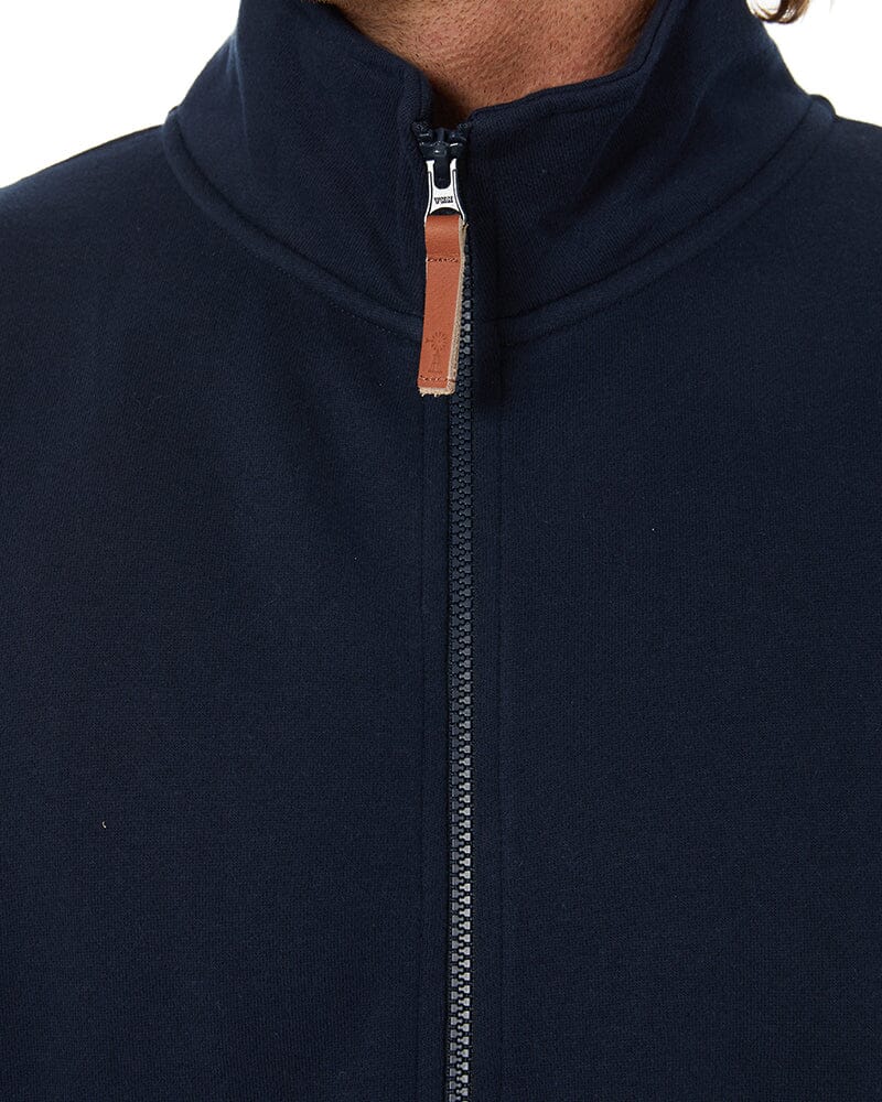 Classic Zip Through Fleece Sweater - French Navy