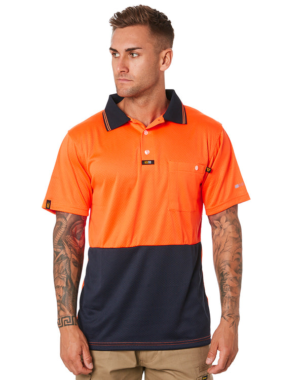 Basic Airwear Polo Shirt SS - Orange/Navy