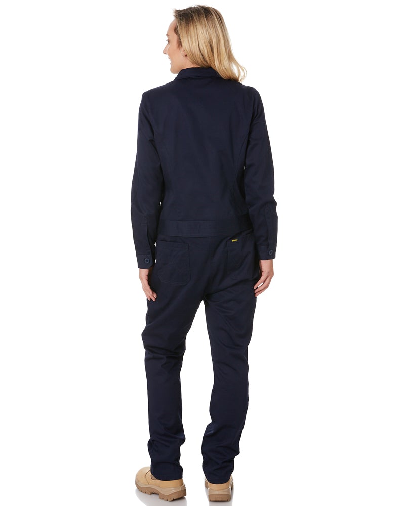 Womens Cotton Drill Coverall  - Navy