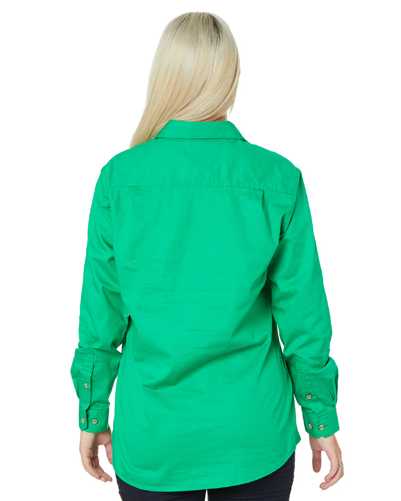 Ladies Closed Front Shirt LS - Emerald