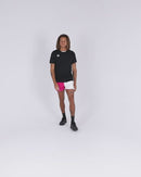 Cotton Harlequin Short - Fuschia/White