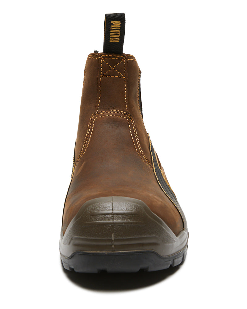 Tanami Scuff Cap Elastic Sided Boot - Brown/Yellow