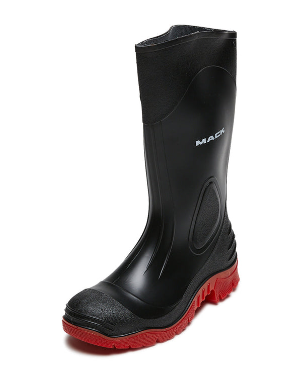 Pour Safety Gumboot - Black/Red