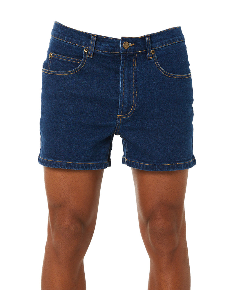 Denim Trucker Shorts - Denim