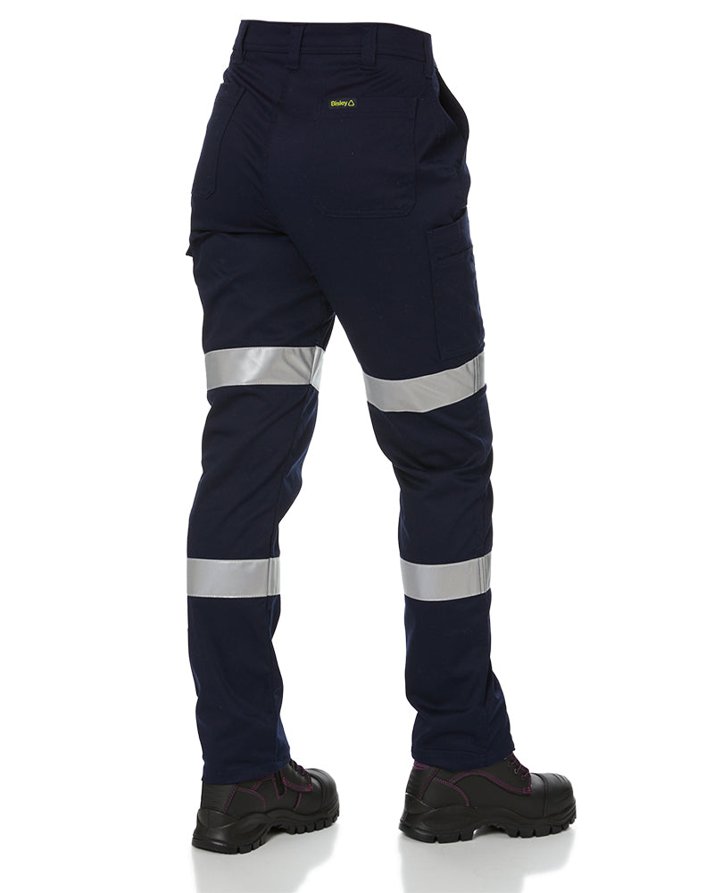 Womens Taped Biomotion Recycled Cargo Work Pants - Navy