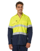 X Airflow Hi Vis Taped Stretch Ripstop Shirt  - Yellow/Navy