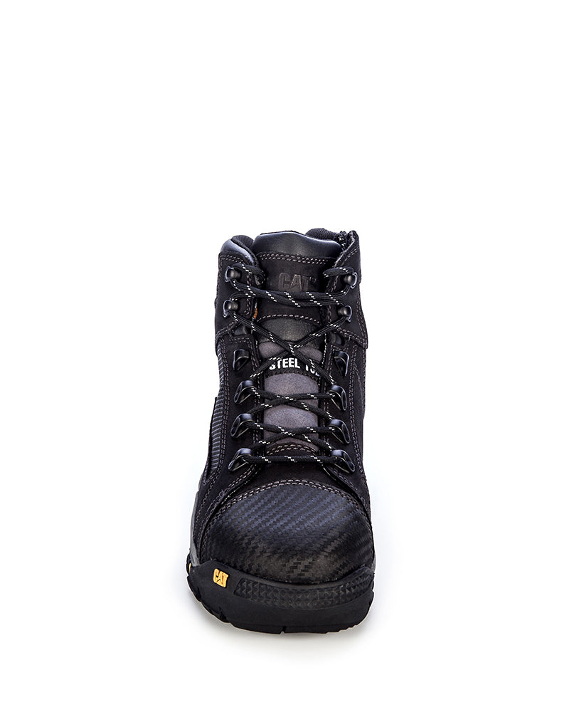 Convex Mid Zip Side Safety Boot - Black