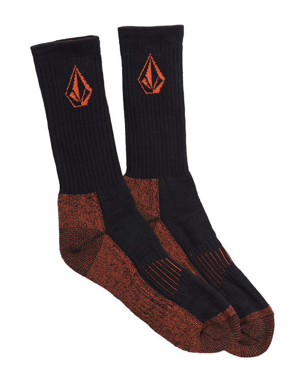 Workwear Sock 3 Pack - Black/Orange