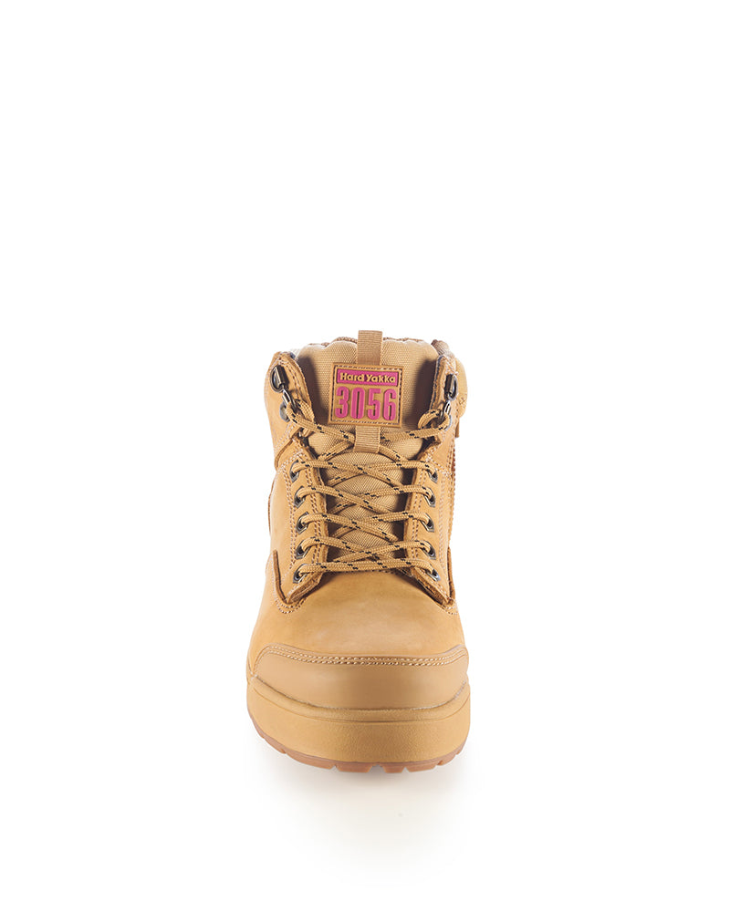 Womens 3056 Zip Side Safety Boot - Wheat
