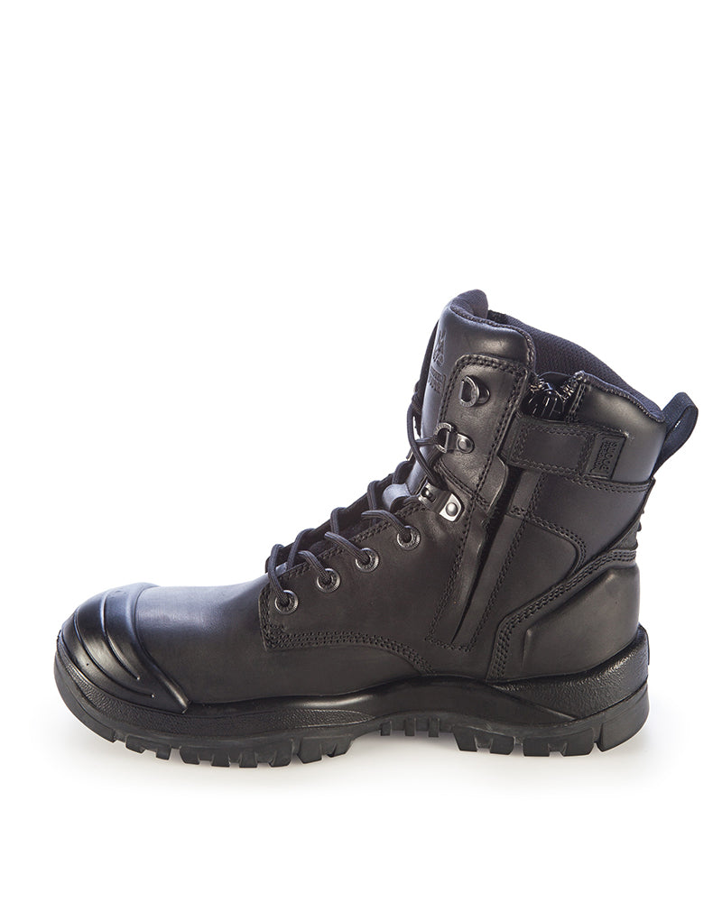 561 High Leg Zipsider boot with scuff cap - Black