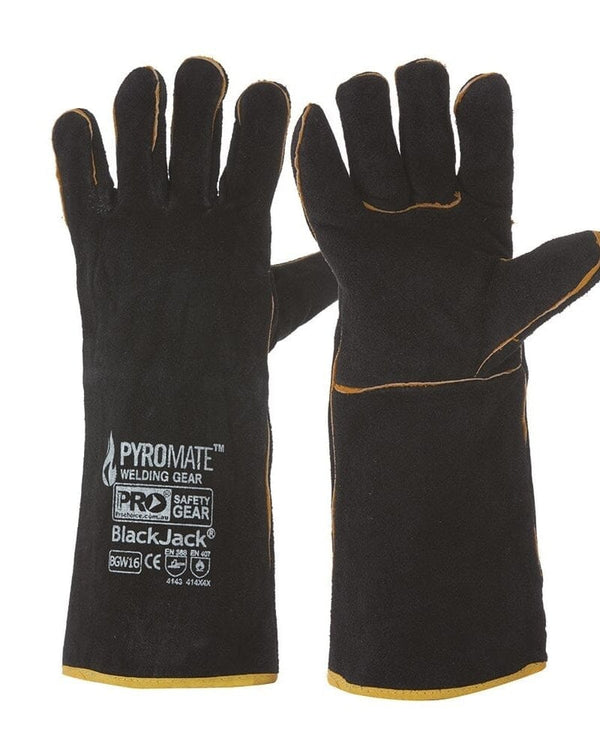 Black Jack Welders Gloves - Black/Gold