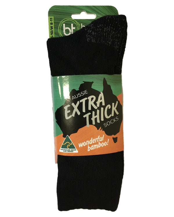 Aussie Extra Thick Socks Unisex - Black