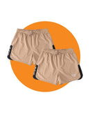 Tradies HYBRID 1.0 Shorts 2 Value Pack - Beige/Black