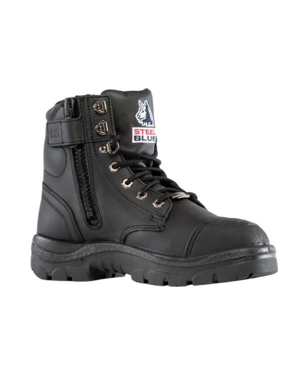 Argyle Zip Scuff Cap Waterproof Safety Boot - Black
