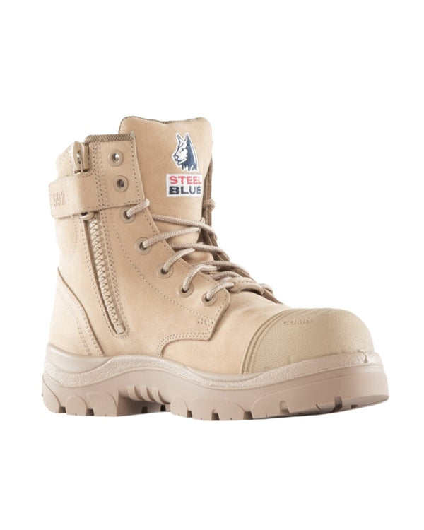 Argyle Zip Scuff Cap Composite Safety Boot - Sand