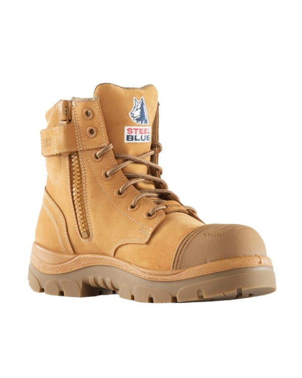 Argyle Zip Scuff Cap Composite Safety Boot - Wheat