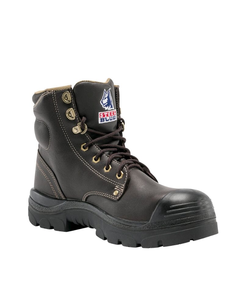 Argyle Lace Up Ankle Boot with Bump Cap - Winter Brown