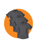 Tradies Razor Polo Value Pack - Ash/Black