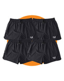 Tradies HYBRID 1.0 Shorts 4 Value Pack - Black/Black