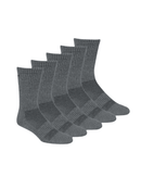 1/2 Cushion 10 Pack Midweight Crew Socks - Black/Grey