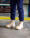 Ladies Parkes Zip Side Composite Safety Boot - Sand