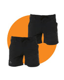 Tradies Triumph Shorts Twin Value Pack - Black