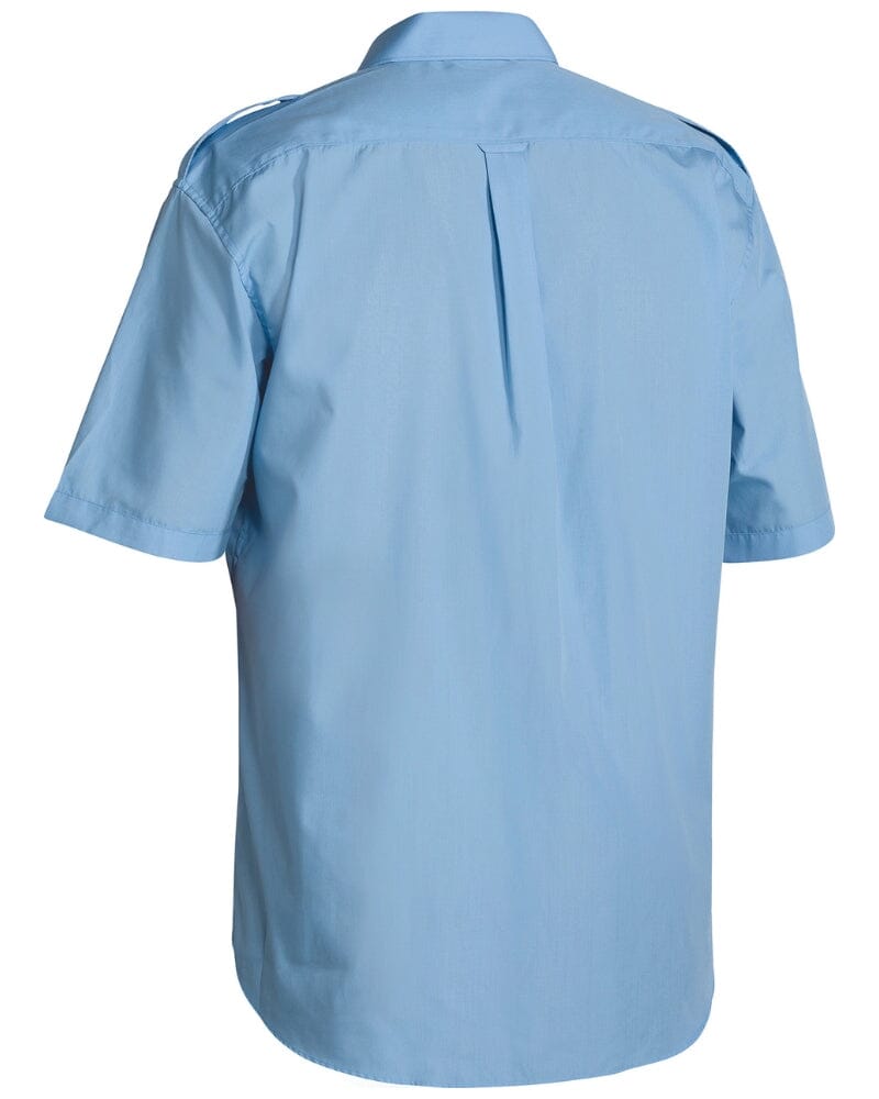 Epaulette Short Sleeve Shirt - Sky