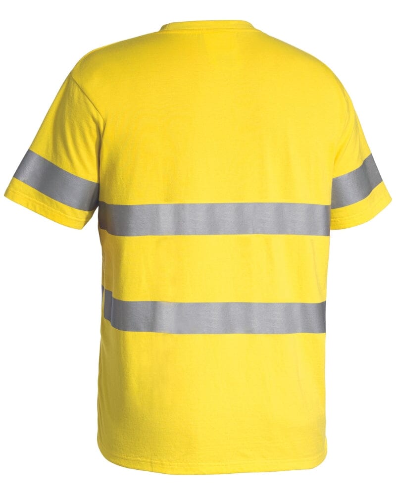 *Taped Hi Vis Cotton T-Shirt* - Yellow